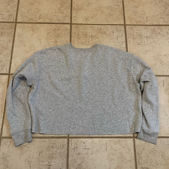 ARDENE Gray Cropped Henley Sweatshirt - XL - Picture 4 of 5